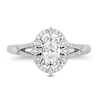Thumbnail Image 3 of Enchanted Disney Elsa 0.57 CT. T.W. Oval Diamond Snowflake Frame Engagement Ring in 14K White Gold