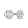 Thumbnail Image 0 of 0.25 CT. T.W. Diamond Frame Stud Earrings in 10K White Gold (I/I3)