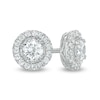 Thumbnail Image 1 of 0.75 CT. T.W. Diamond Frame Stud Earrings in 10K White Gold (I/I3)