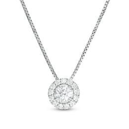 0.25 CT. T.W. Diamond Frame Pendant in 10K White Gold