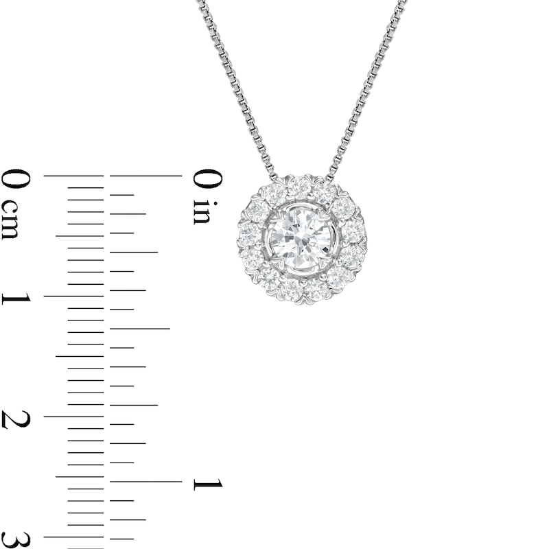 Main Image 3 of 1.00 CT. T.W. Diamond Frame Pendant in 10K White Gold