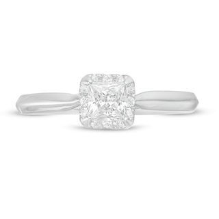 0.62 CT. T.W. Princess-Cut Diamond Frame Engagement Ring in 14K White Gold (I/I2)