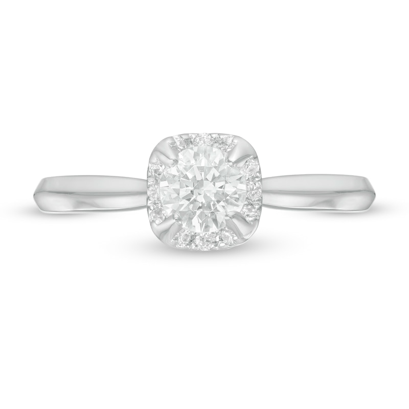 CT. T.W. Diamond Frame Engagement Ring in 14K White Gold (I/I2)|Peoples Jewellers