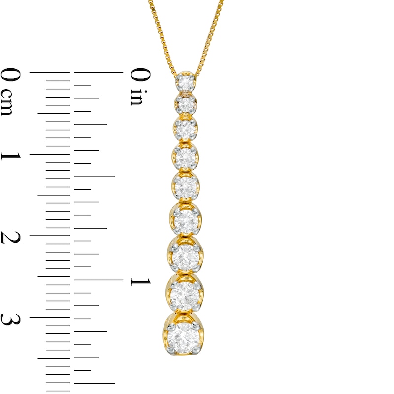 Main Image 4 of Marilyn Monroe™ Collection  0.95 CT. T.W. Journey Diamond Pendant in 10K Gold