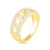 0.29 CT. T.W. Diamond Open Curlicue Ring in 10K Gold