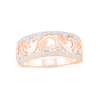 Thumbnail Image 0 of 0.29 CT. T.W. Diamond Open Curlicue Ring in 10K Rose Gold