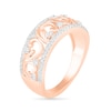 Thumbnail Image 1 of 0.29 CT. T.W. Diamond Open Curlicue Ring in 10K Rose Gold