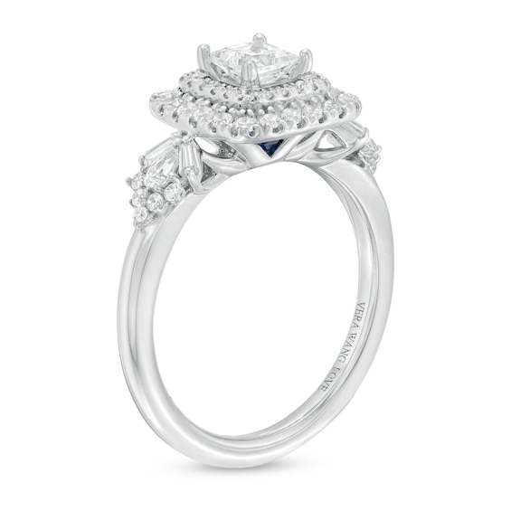 Vera Wang Love Collection 0.95 CT. T.W. Princess-Cut Diamond Frame Engagement Ring in 14K White Gold