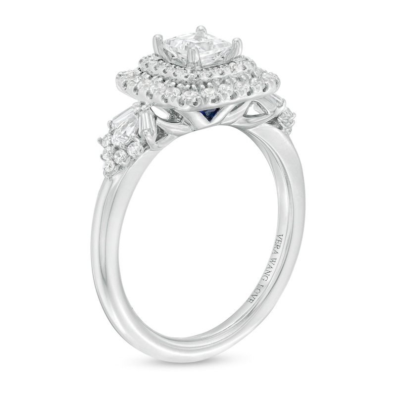 Vera Wang Love Collection 0.95 CT. T.W. Princess-Cut Diamond Frame Engagement Ring in 14K White Gold|Peoples Jewellers