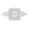 Thumbnail Image 3 of Vera Wang Love Collection 0.95 CT. T.W. Princess-Cut Diamond Frame Engagement Ring in 14K White Gold