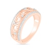 0.23 CT. T.W. Diamond Alternating Filigree Ring in 10K Rose Gold