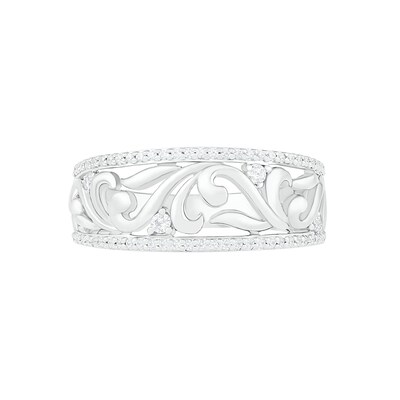 0.23 CT. T.W. Diamond Open Filigree Vine in 10K White Gold