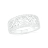 Thumbnail Image 0 of 0.23 CT. T.W. Diamond Ornate Leaf Filigree Ring in Sterling Silver