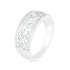 Thumbnail Image 1 of 0.23 CT. T.W. Diamond Ornate Leaf Filigree Ring in Sterling Silver