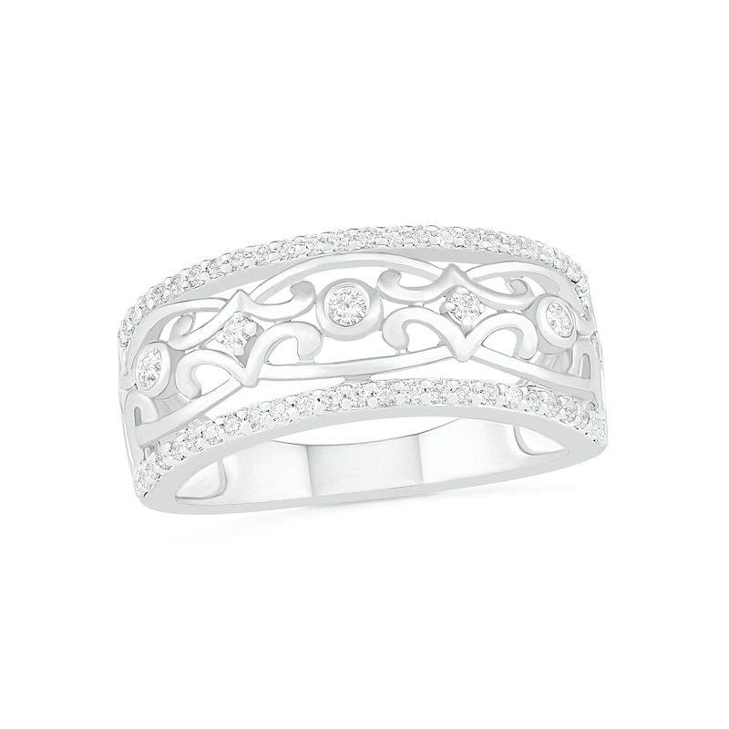 0.29 CT. T.W. Diamond Ornate Ring in 10K Gold|Peoples Jewellers