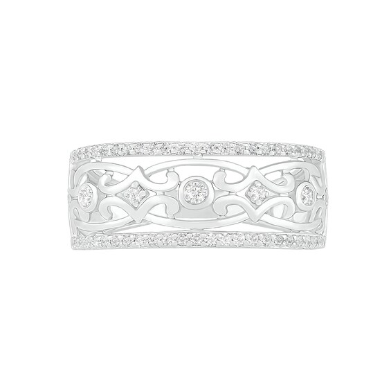 0.29 CT. T.W. Diamond Ornate Ring in 10K Gold