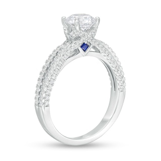 Vera Wang Love Collection 1.45 CT. T.W. Certified Diamond Frame Engagement Ring in 14K White Gold (I/SI2)