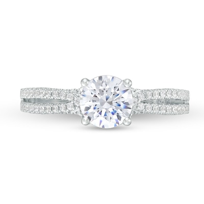 Vera Wang Love Collection 1.45 CT. T.W. Certified Diamond Frame Engagement Ring in 14K White Gold (I/SI2)