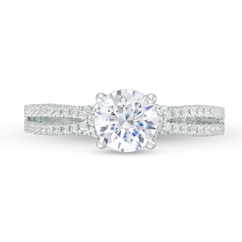 Vera Wang Love Collection 1.45 CT. T.W. Certified Diamond Frame Engagement Ring in 14K White Gold (I/SI2)|Peoples Jewellers