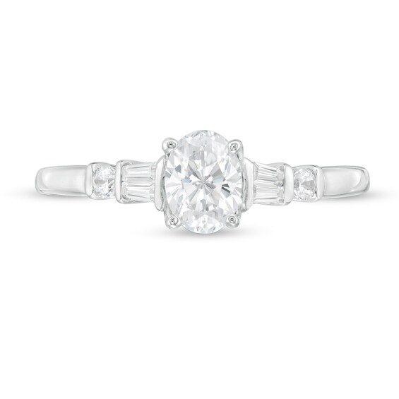 Vera Wang Love Collection 0.58 CT. T.W. Oval Diamond Engagement Ring in 14K White Gold