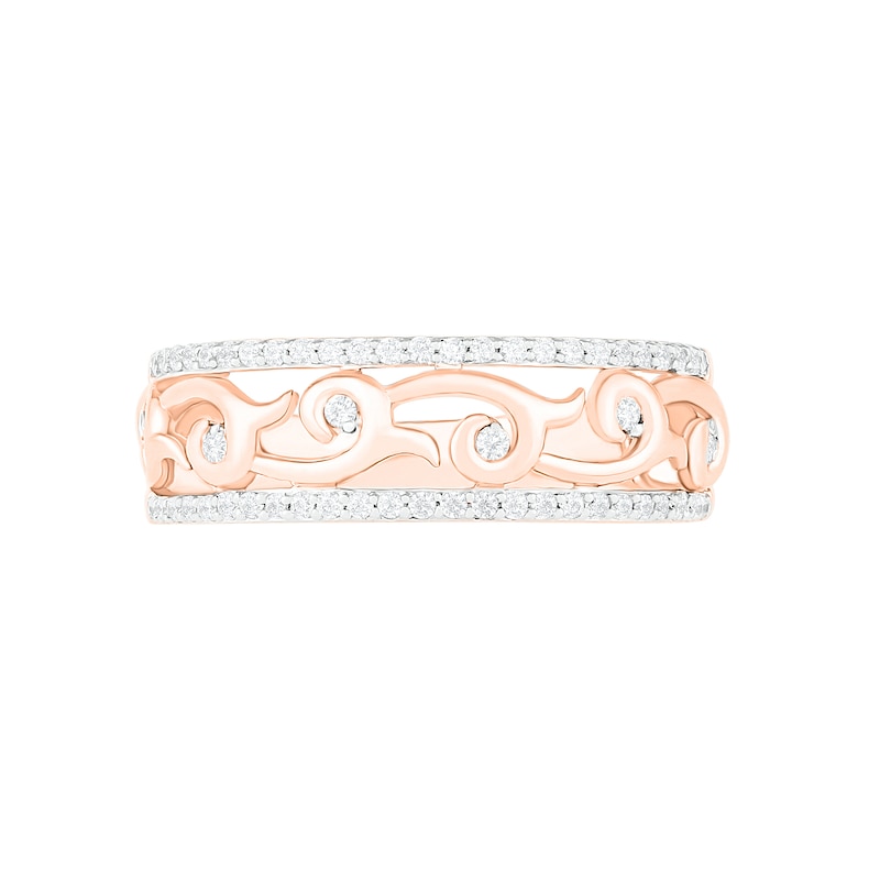 0.23 CT. T.W. Diamond Vine Ring in 10K Rose Gold|Peoples Jewellers