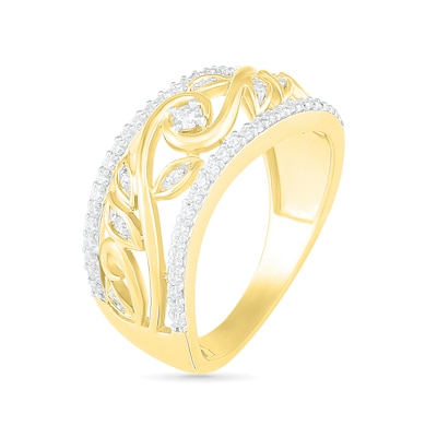 0.29 CT. T.W. Diamond Vine Ring in 10K Gold