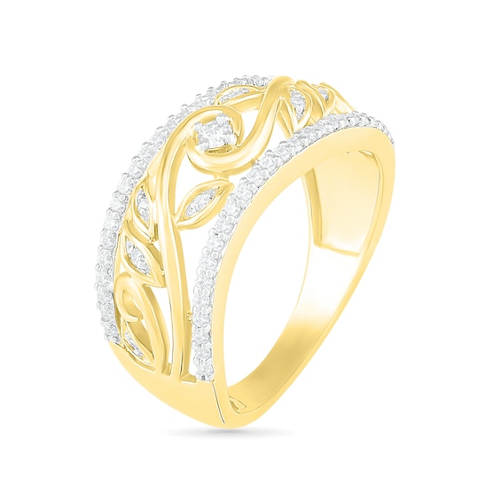 0.29 CT. T.W. Diamond Vine Ring in 10K Gold