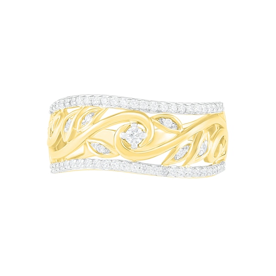 0.29 CT. T.W. Diamond Vine Ring in 10K Gold