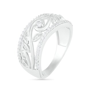 0.29 CT. T.W. Diamond Vine Ring in 10K White Gold