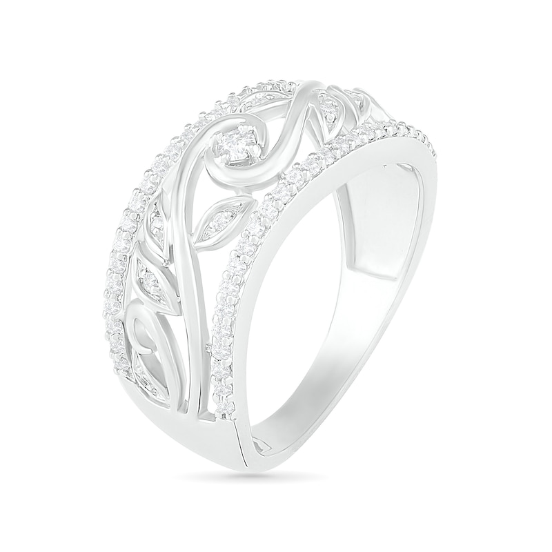 0.29 CT. T.W. Diamond Vine Ring in 10K White Gold|Peoples Jewellers
