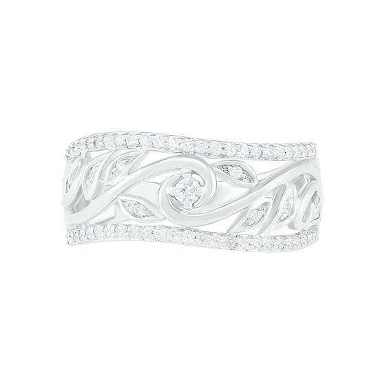 0.29 CT. T.W. Diamond Vine Ring in 10K White Gold