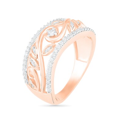 0.29 CT. T.W. Diamond Vine Ring in 10K Rose Gold