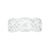 Thumbnail Image 2 of 0.29 CT. T.W. Diamond Ornate Flower Scallop-Edge Ring in Sterling Silver