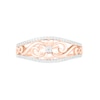 Thumbnail Image 3 of 0.18 CT. T.W. Diamond Ornate Clover Ring in 10K Rose Gold