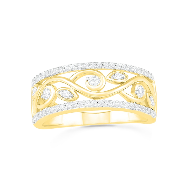 0.29 CT. T.W. Diamond Ornate Vine Ring in 10K Gold|Peoples Jewellers