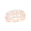 Thumbnail Image 0 of 0.23 CT. T.W. Diamond Ornate Heart Ring in 10K Rose Gold