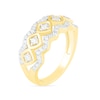 0.45 CT. T.W. Diamond Tilted Square Frames Ring in 10K Gold