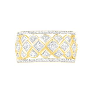 0.45 CT. T.W. Diamond Ornate Quilt Ring in 10K Gold