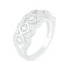 0.45 CT. T.W. Diamond Tilted Square Frames Ring in 10K White Gold