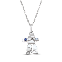 Mother's Birthstone Inuksuk Pendant (2-4 Stones)