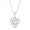 Thumbnail Image 0 of 0.50 CT. T.W. Diamond Heart Pendant in Sterling Silver