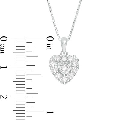 0.50 CT. T.W. Diamond Heart Pendant in Sterling Silver