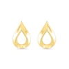 Thumbnail Image 0 of Textured Open Teardrop Earrings in 10K Gold