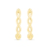 Rope-Textured Loose Braid J-Hoop Earrings in 10K Gold