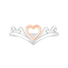 Thumbnail Image 2 of Heart Outline Tiara Ring in 10K Two-Tone Gold