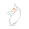 Thumbnail Image 1 of Open Wings with Heart Accent Ring in 10K Two-Tone Gold