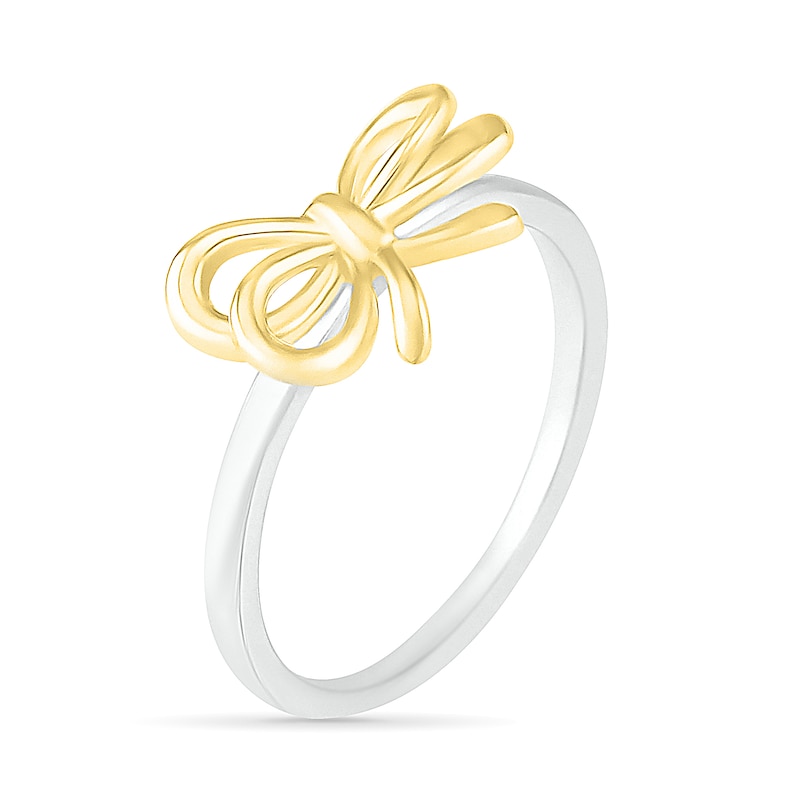 Double Bow Ring in 10K Two-Tone Gold|Peoples Jewellers