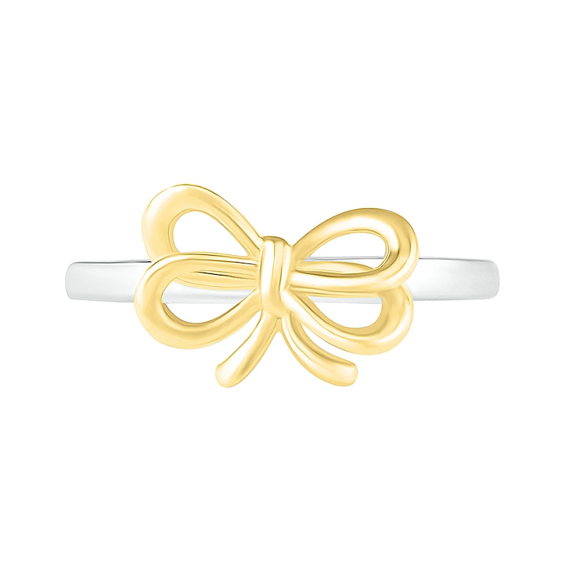 Double Bow Ring in 10K Two-Tone Gold|Peoples Jewellers