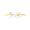 Infinity Rope Shank Ring in 10K Two-Tone Gold