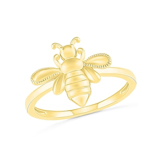 Textured Bumblebee Ring in 10K Gold